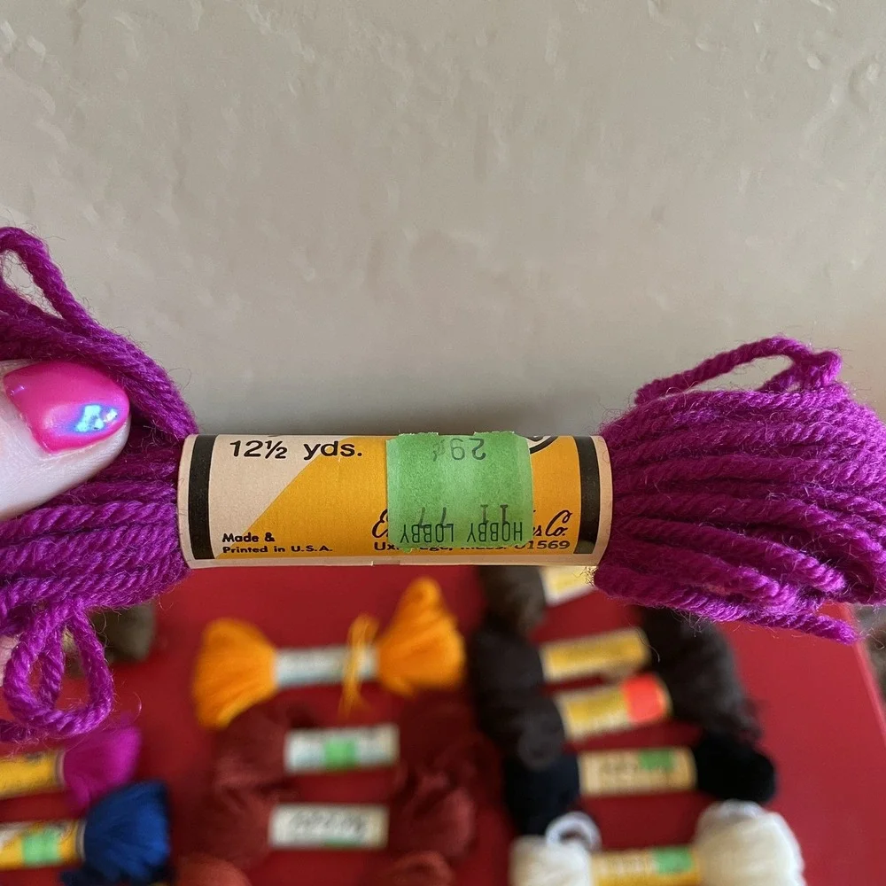 16 Vintage Bernat Tapestria 100% Virgin Wool 12 1/2 Yards Each Skein Needlepoint